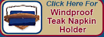 Click Here to Order Windproof Teak Napkin Holder