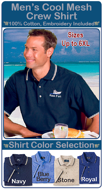 Men's Personalized Cool Mesh 100% Cotton Crew Shirt