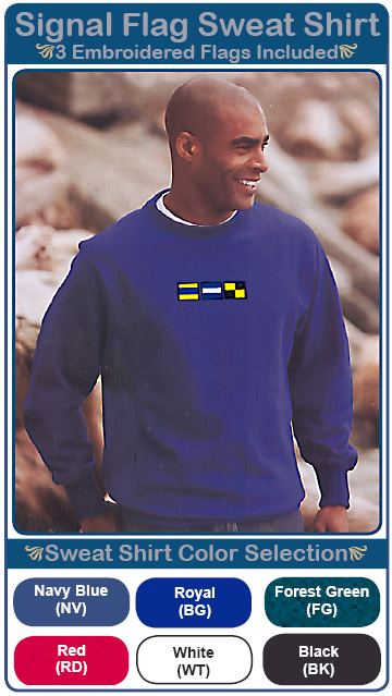 Embroidered Signal Flag Sweat Shirts