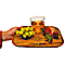 Engraved Canape' AppetizerTrays,  Set of 6