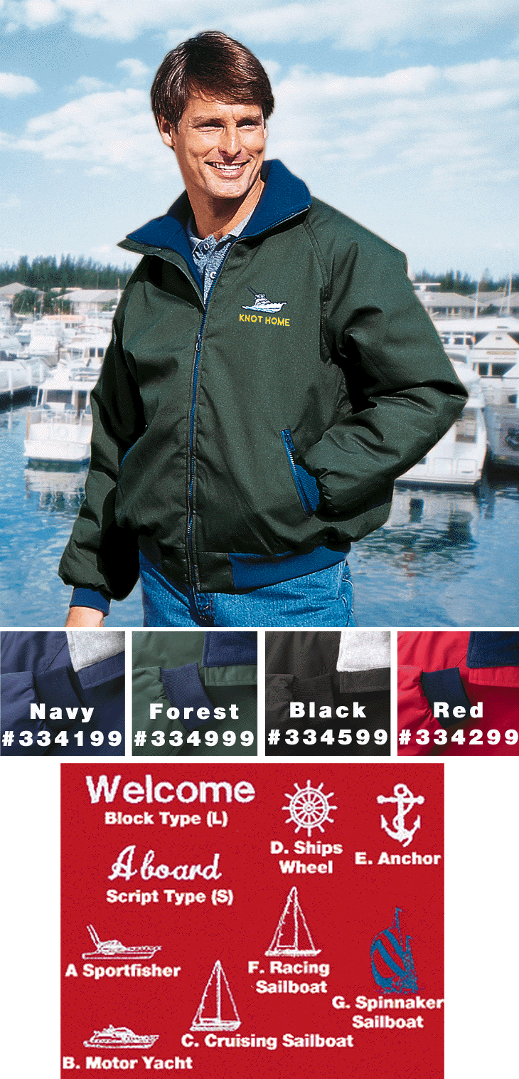 Embroidered Fleece Lined Jacket