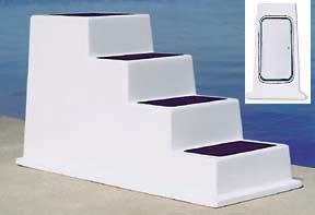 Dock Steps with Hatch Top