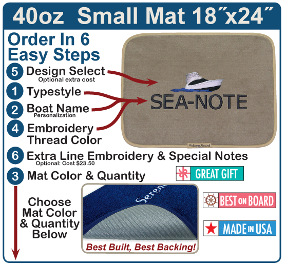 Small Premium 40oz Sunbrella Edged Doormats