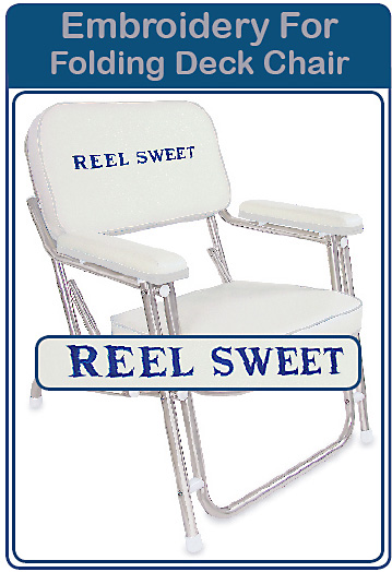 Embroidery for Folding Deck Chair