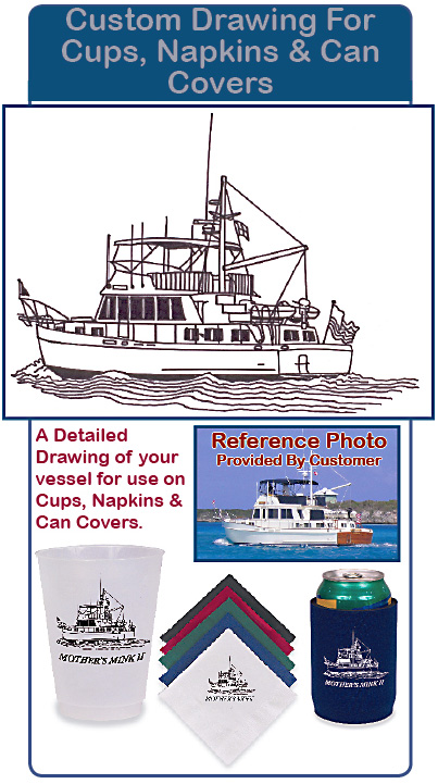 Stylized Custom Yacht Portrait