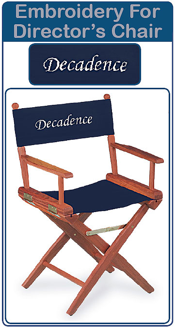 Personalization Directors Chairs Both Sides