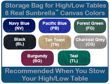 Sunbrella Storage Bag for hi/low table