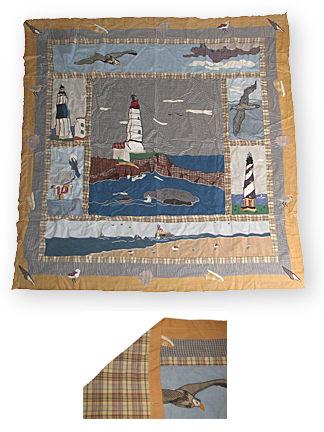 Beautiful Cloth Quilted Shower Curtain