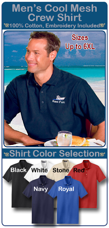 Men's Personalized Cool Mesh 100% Cotton Crew Shirt