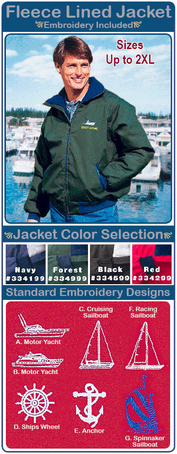 Embroidered Fleece Lined Jacket