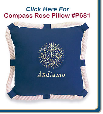 Click Here to Order Compass Rose Saloon Pillow