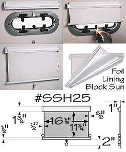 Boat Shade: 16 1/8W x 11 3/4L