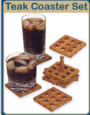 Click Here to Order Teak Coaster Set