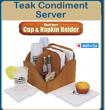Click Here to Order Windproof Teak Cup & Napkin Server