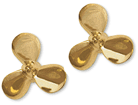 Large Gold Propeller Post