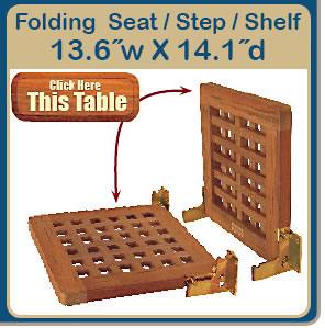 Click Here to Order Teak Folding Seat/STep/Shelf