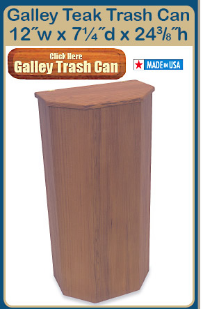 Click Here to Order the Galley Teak Trash Can